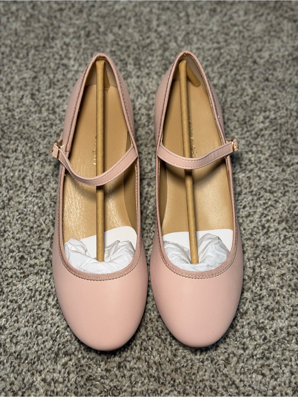 Madden Girl Pink Mary Jane Block Heel Flats - Picture 5 of 9